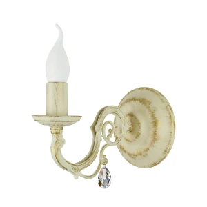 Kinkiet z kryształem  shabby chic VIOLA KRYSZTAŁ O3000 K1 AB/K/Le