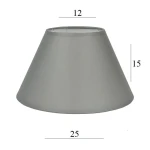 ABAŻUR do lampy stożek 3S-E27 szary12/25 wys 15 