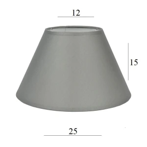 ABAŻUR do lampy stożek 3S-E27 szary12/25 wys 15 