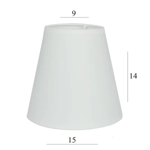 ABAŻUR do lampki stożek AB-E14 biały 9/15 wys 14 montaż na żarówkę