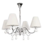 Żyrandol z krysztalkami do pokoju VELEOS 1O1964 CH BIA/Le 4-płomienny