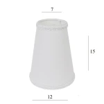 ABAŻUR w kształcie stożka 2S-E14 biały 7/12 wys 15 
