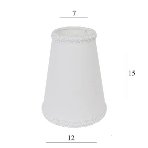 ABAŻUR w kształcie stożka 2S-E14 biały 7/12 wys 15 