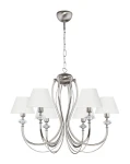Srebrny żyrandol z kryształkami MELADE 11616- MY 6 NI/1S/J 6-ramienny