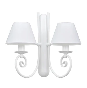 LIVA 717A/26/01 biały kinkiet klasyczny z abażurami