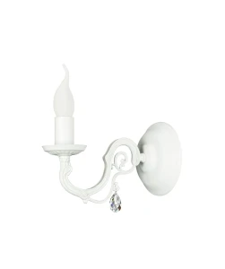 Kinkiet prowansalski z kryształem VIOLA KRYSZTAŁ O3000 K1 BIA/K/Le