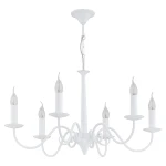 Klasyczny żyrandol świecznikowy do salonu ASTOR 1O2896 W6 BIA/Le 6-płomienny