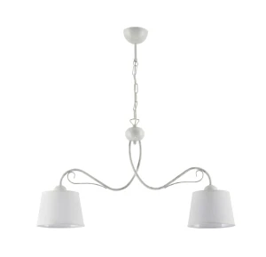 KAMILA 11344- KM 2 B/J żyrandol biało-srebrny nad wyspę 2-ramienny