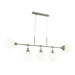 Luksusowa srebrna lampa do salonu ERIK MOD1221-PL-05-N/MA 5-płomienna