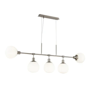 Luksusowa srebrna lampa do salonu ERIK MOD1221-PL-05-N/MA 5-płomienna