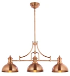 Stylowa lampa do jadalni miedź PLANTO 11791 PT 3 MI/J 3-punktowa