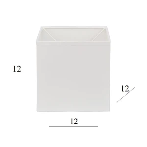 Abażur do lampy sześcian 1K-E27 biały 12/12 wys 12