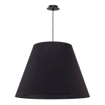 Czarny zwis z abażurem do salonu MUSS 19737/N 3-płomieniowy