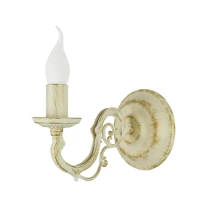 Kinkiet świecznikowy w stylu prowansalskim VIOLA O3000 K1 AB/Le