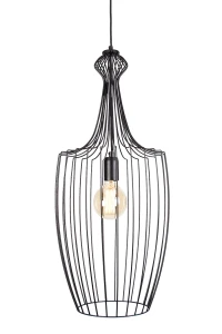 Modna lampa do salonu czarna LUXA L 18847 BL/N
