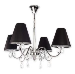 Żyrandol z kryształkami do pokoju VELEOS O1964 CH CZA/Le 4-płomienny