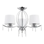 Elegancki srebrny żyrandol glamour ALDIGA 1O2483 W3 CH/01/Le 3-ramienny