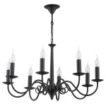 8-ramienny czarny żyrandol świecznikowy ASTOR 1O2898 W8 CZA/Le 8-płomienny 