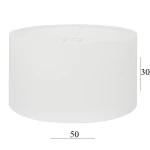 Abażur w kształcie dużego walca 6W-E27 biały 50/30