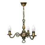 Żyrandol świecznikowy do sypialni PŁOMYK BIS 1383/W3/Le