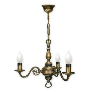 Żyrandol świecznikowy do sypialni PŁOMYK BIS 1383/W3/Le