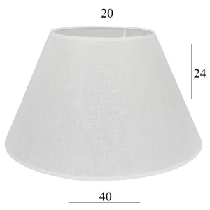 Abażur do lampy stojącej 6S biały len 20/40 wys 24 