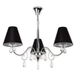 Piękny żyrandol do sypialni VELEOS O1963 CH CZA/Le 3-płomienny