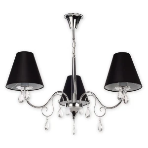 Piękny żyrandol do sypialni VELEOS O1963 CH CZA/Le 3-płomienny