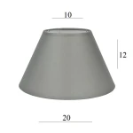ABAŻUR do lampki stożek 7S-E14 szary 10/20 wys 12 