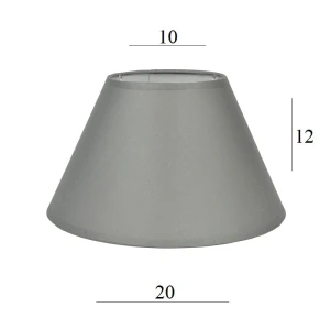 ABAŻUR do lampki stożek 7S-E14 szary 10/20 wys 12 