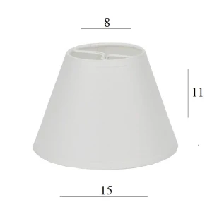 ABAŻUR do lampy klosz 1S-E14 biały 8/15 wys 11 