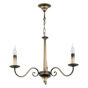 Patynowany żyrandol świecznikowy ASTOR 1O2893 W3 PAT/Le 3-płomienny