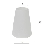 ABAŻUR do lampy stożek 2S-E14 biały len 7/12 wys 15
