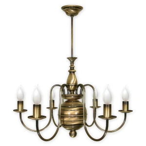 Żyrandol świecznikowy 6-ramienny KANDILEB 1193/W6/Le 6-ramienny