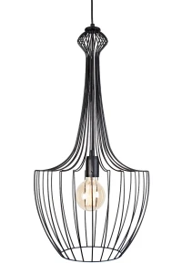 Elegancka czarna lampa do sypialni LUXA S 18851 BL/N