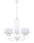 Biała stylowa lampa MARGO 16330/1/01/N 5-ramienna
