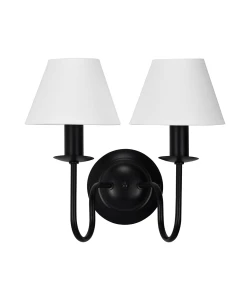 Czarno-biały klasyczny kinkiet GOLDSUN 1S 1339G/27/01