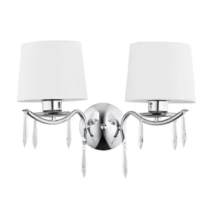 Podwójny kinkiet z kryształami  ALDIGA 1O2481 K2 CH/01/Le 