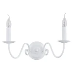 Biały podwójny kinkiet świecznikowy ASTOR 1O2891 K2 BIA/Le