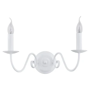 Biały podwójny kinkiet świecznikowy ASTOR 1O2891 K2 BIA/Le