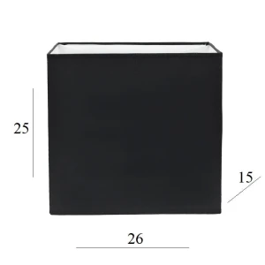 ABAŻUR do lampy 5K E27 prostopadłościan 26/15 wys 25