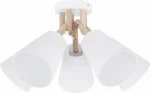Drewniana lampa sufitowa do salonu WAIO WHITE 1666/TK 5-punktowa