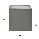 Abażur do lampki sześcian 2K-E27 szary 16/16 wys 16 