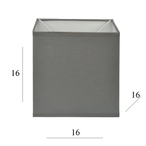 Abażur do lampki sześcian 2K-E27 szary 16/16 wys 16 