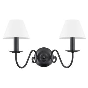 Czarno-biała lampa ścienna ASTOR 1S 1O2891 K2 CZA/1S/Le