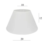 ABAŻUR do lampy stożek 7S-E14 biały 10/20 wys 12
