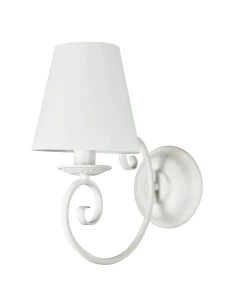 Biała lampa na ścianę DOMINO O3010 K1 BIA/AB/01/Le