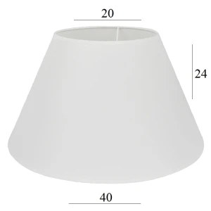 Abażur do lampy stożek 6S biały 20/40 wys 24