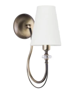 Patynowany kinkiet z abażurem MELENA 11635- ME K1 P/2S/J 