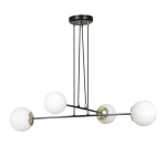 Nowoczesny czarny żyrandol do pokoju OGNESA 4 BLACK 1966/4/E 4-ramienny